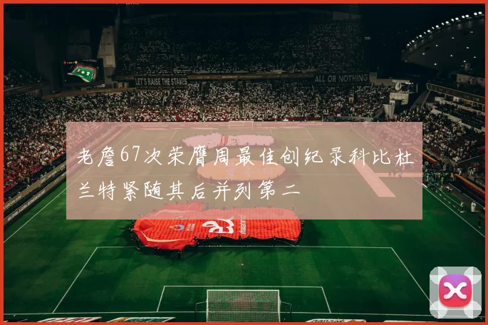 老詹67次荣膺周最佳创纪录科比杜兰特紧随其后并列第二
